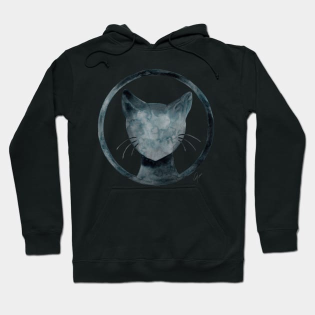 kitty cat Hoodie by GinColorist